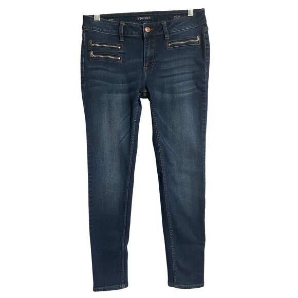 Vigoss Womens Jagger Skinny Jeans Size 27 Blue Dark Wash Denim - Picture 1 of 8